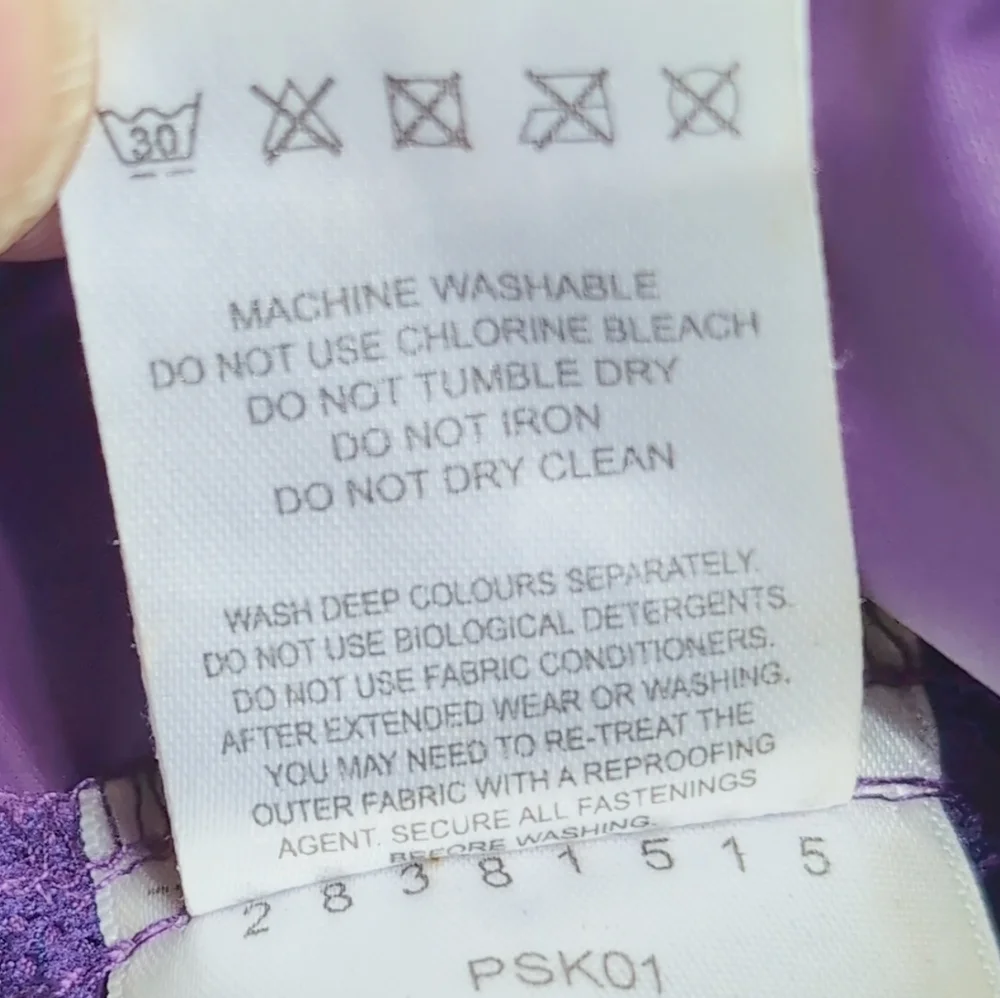 Peter Storm UK Sz 9-10 Kids' Vibrant Purple Raincoat